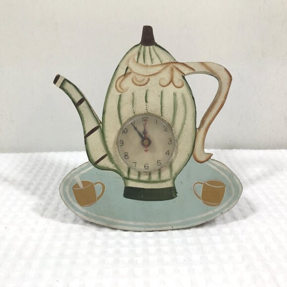 Vintage Wood Teapot Clocks - Picture 2 of 7